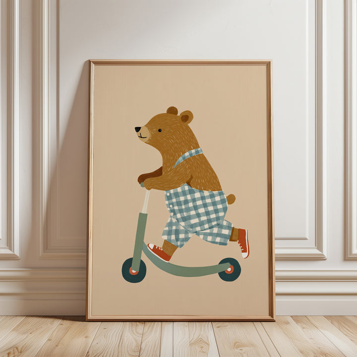 Checkered Adventures Bear Print