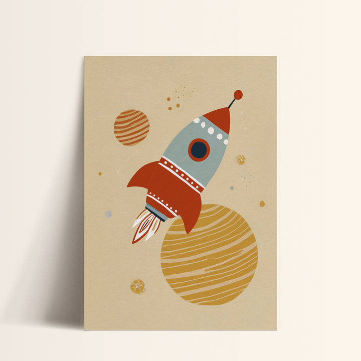 Cosmic Rocket Print