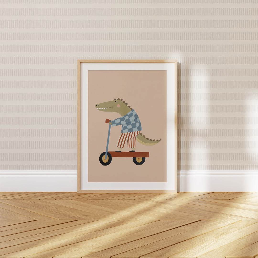 Striped Ride Crocodile Print