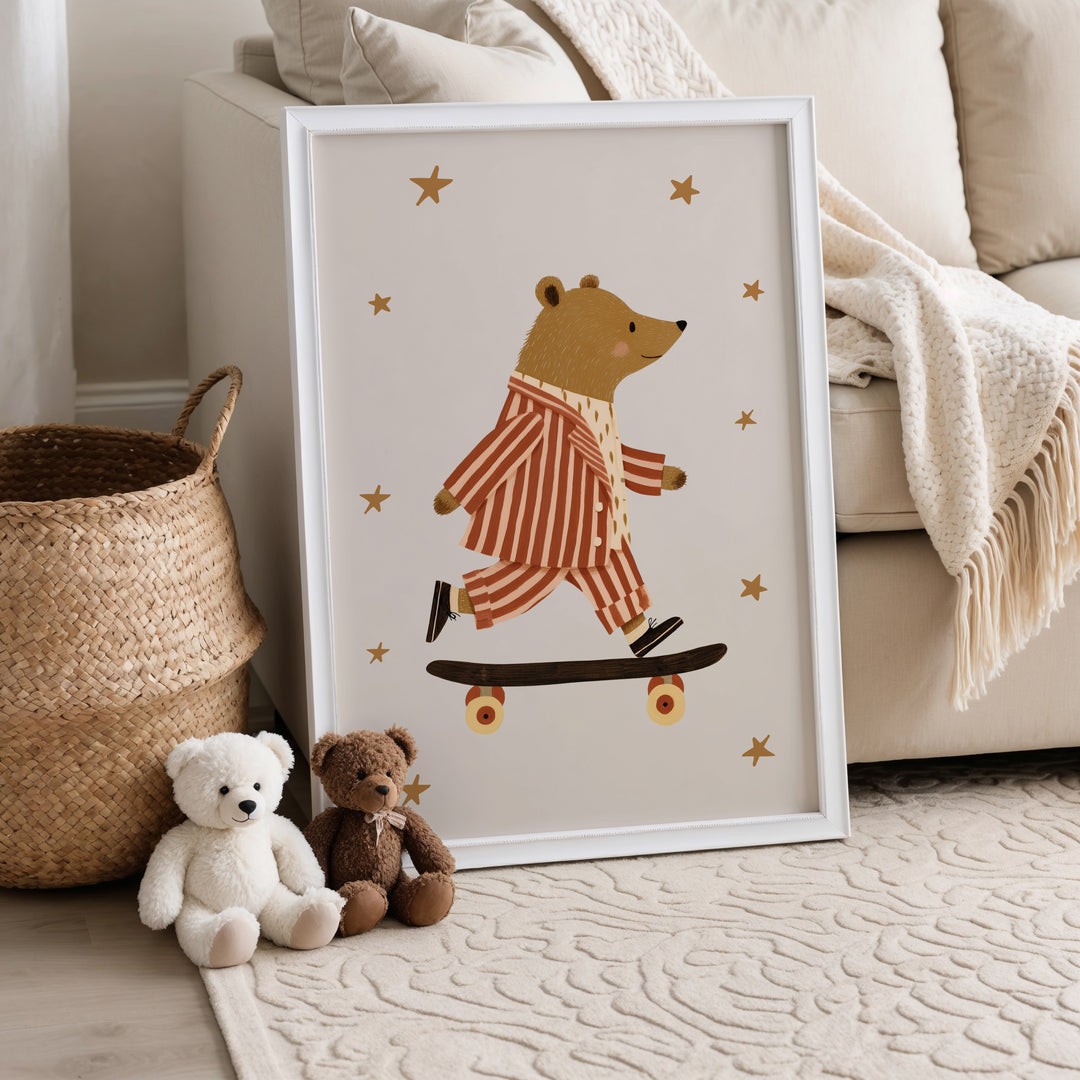 Skate Star Bear Print