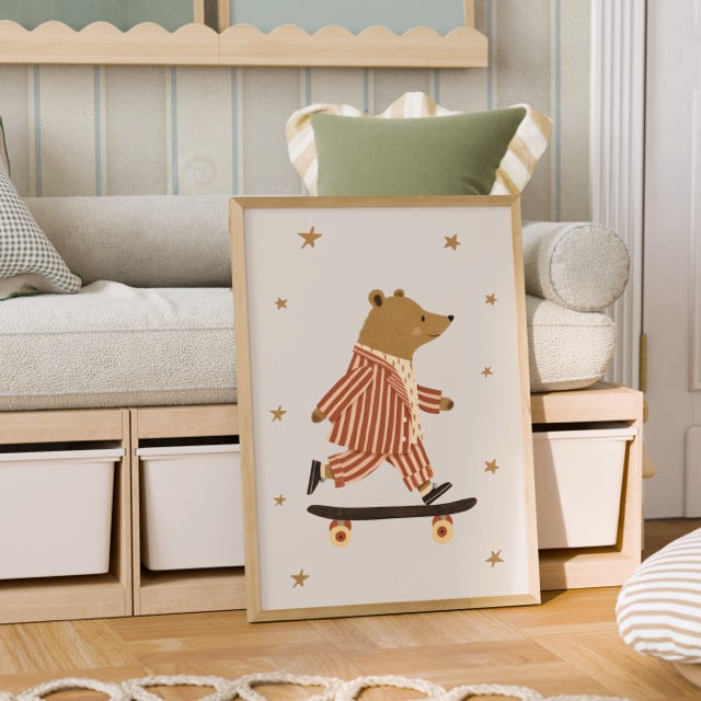 Skate Star Bear Print