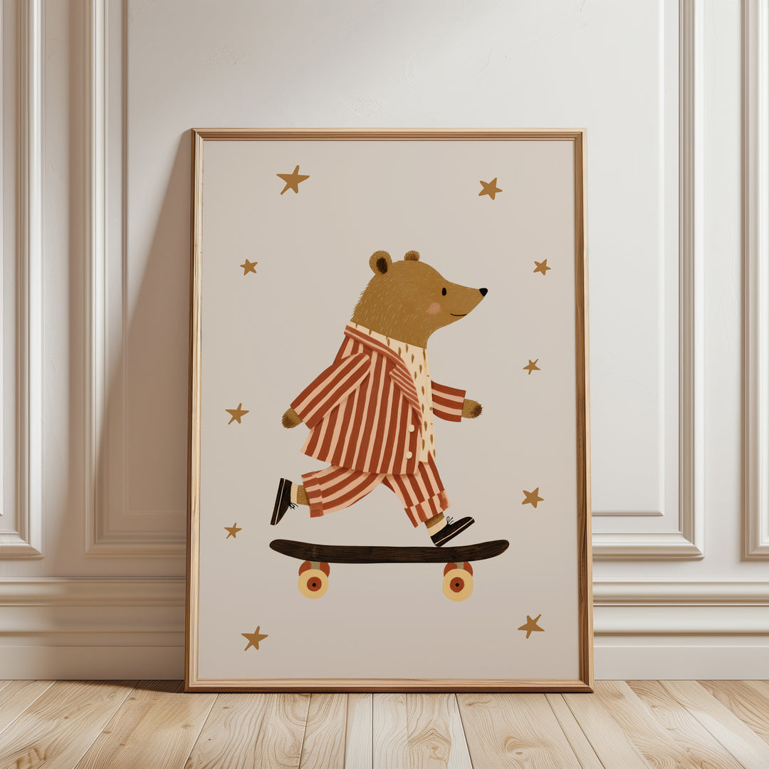 Skate Star Bear Print