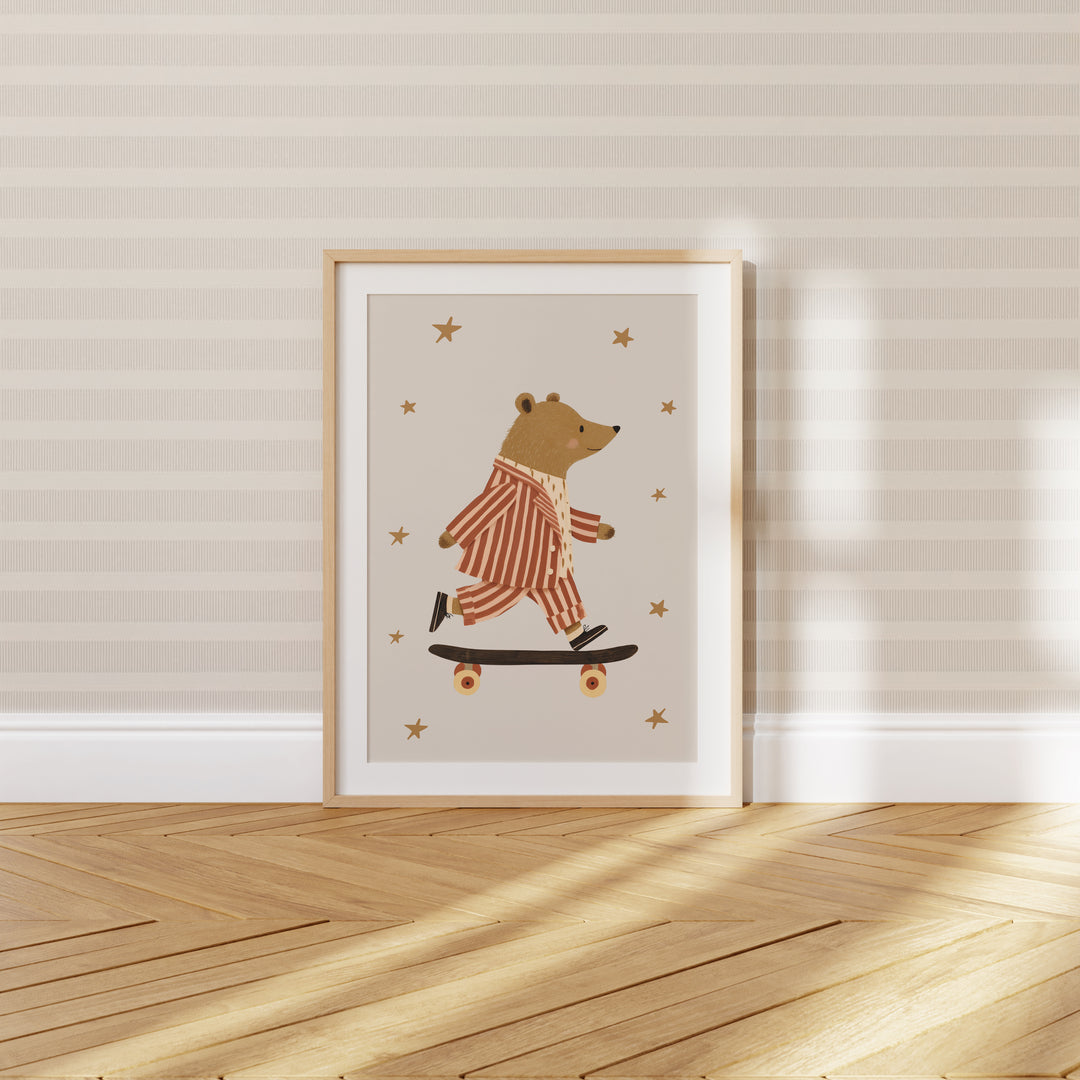 Skate Star Bear Print