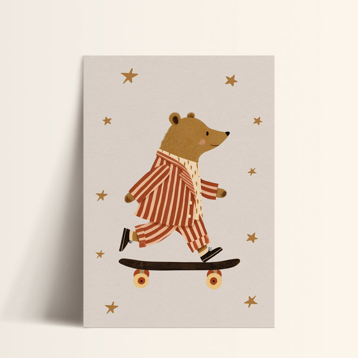 Skate Star Bear Print