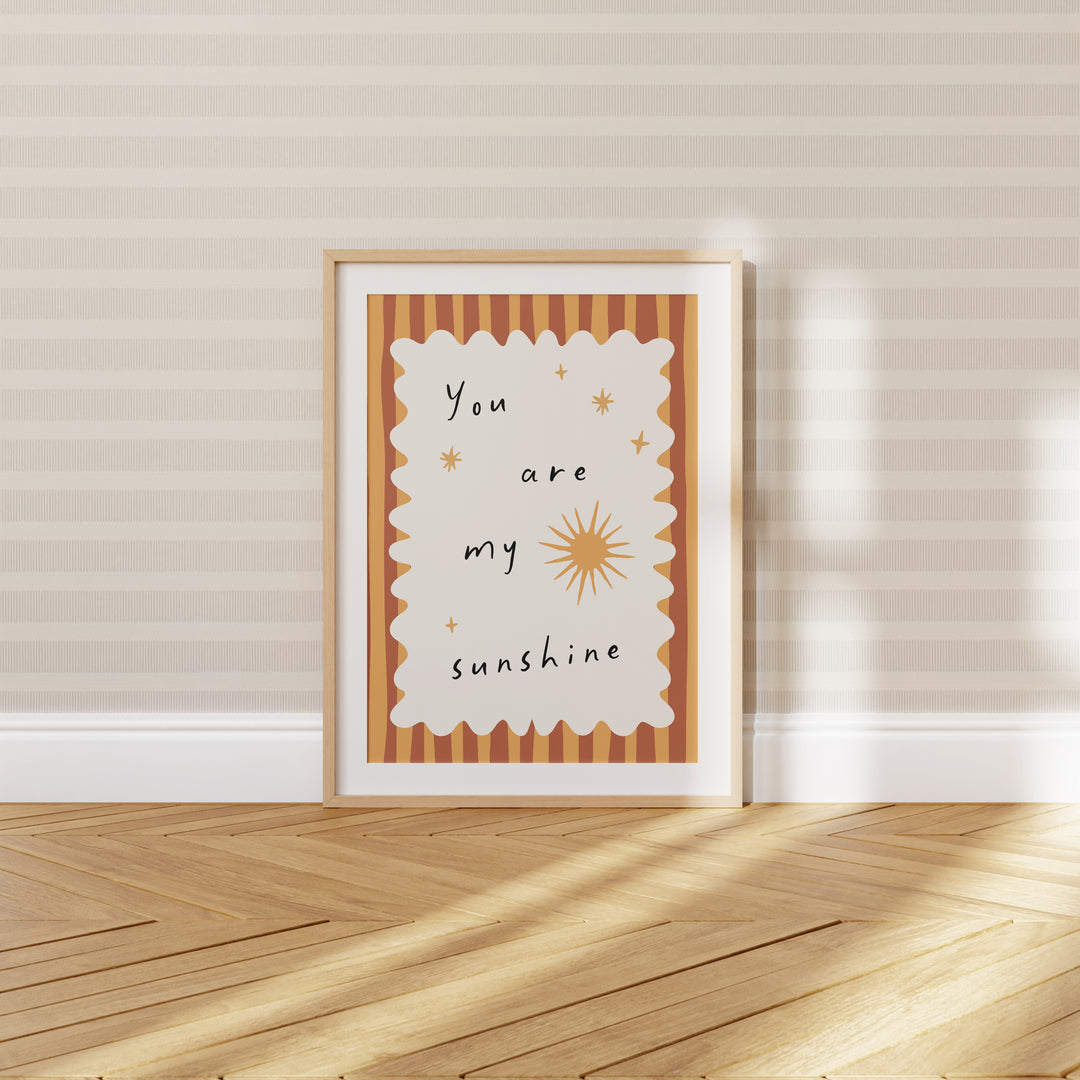 Golden Sunshine Quote Print