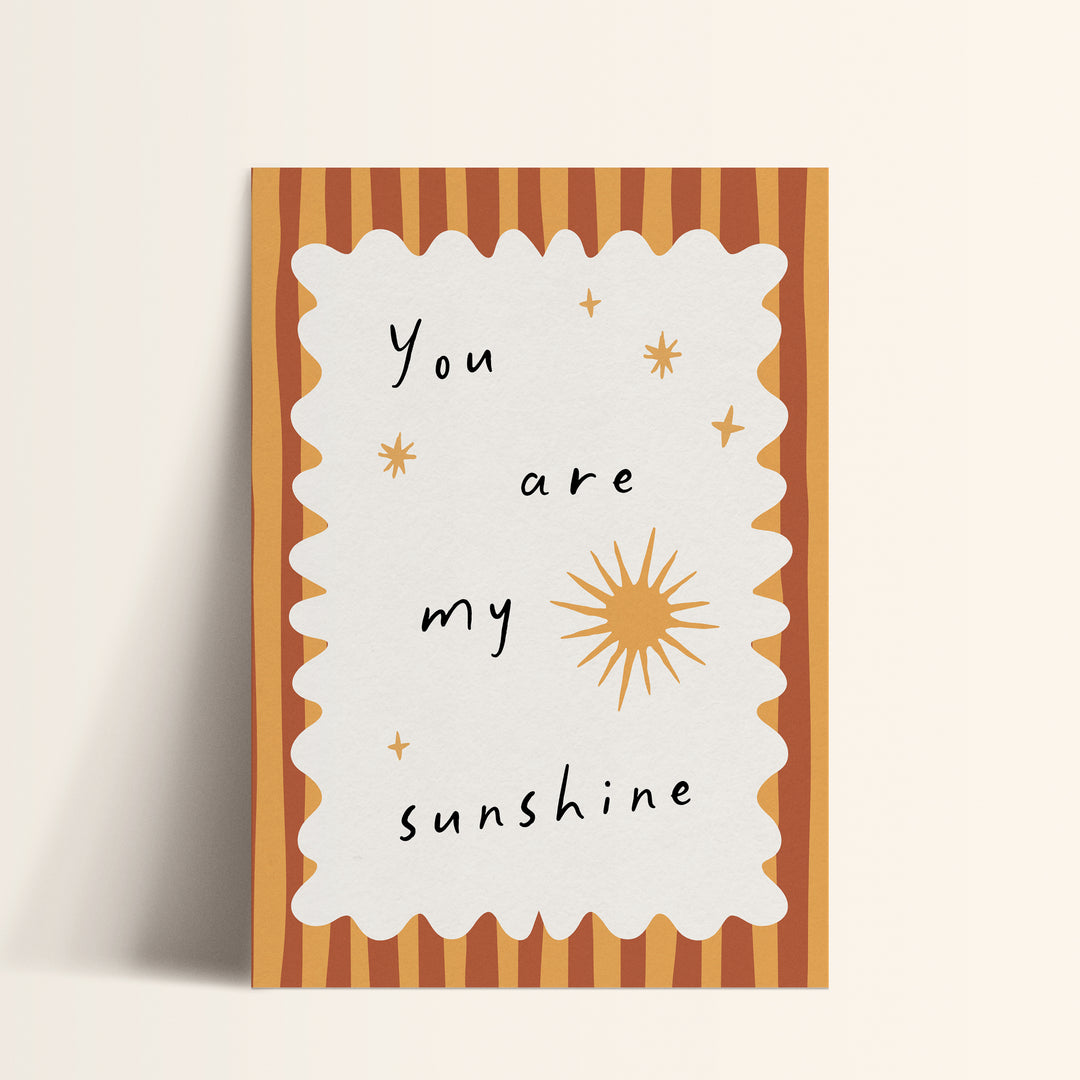 Golden Sunshine Quote Print