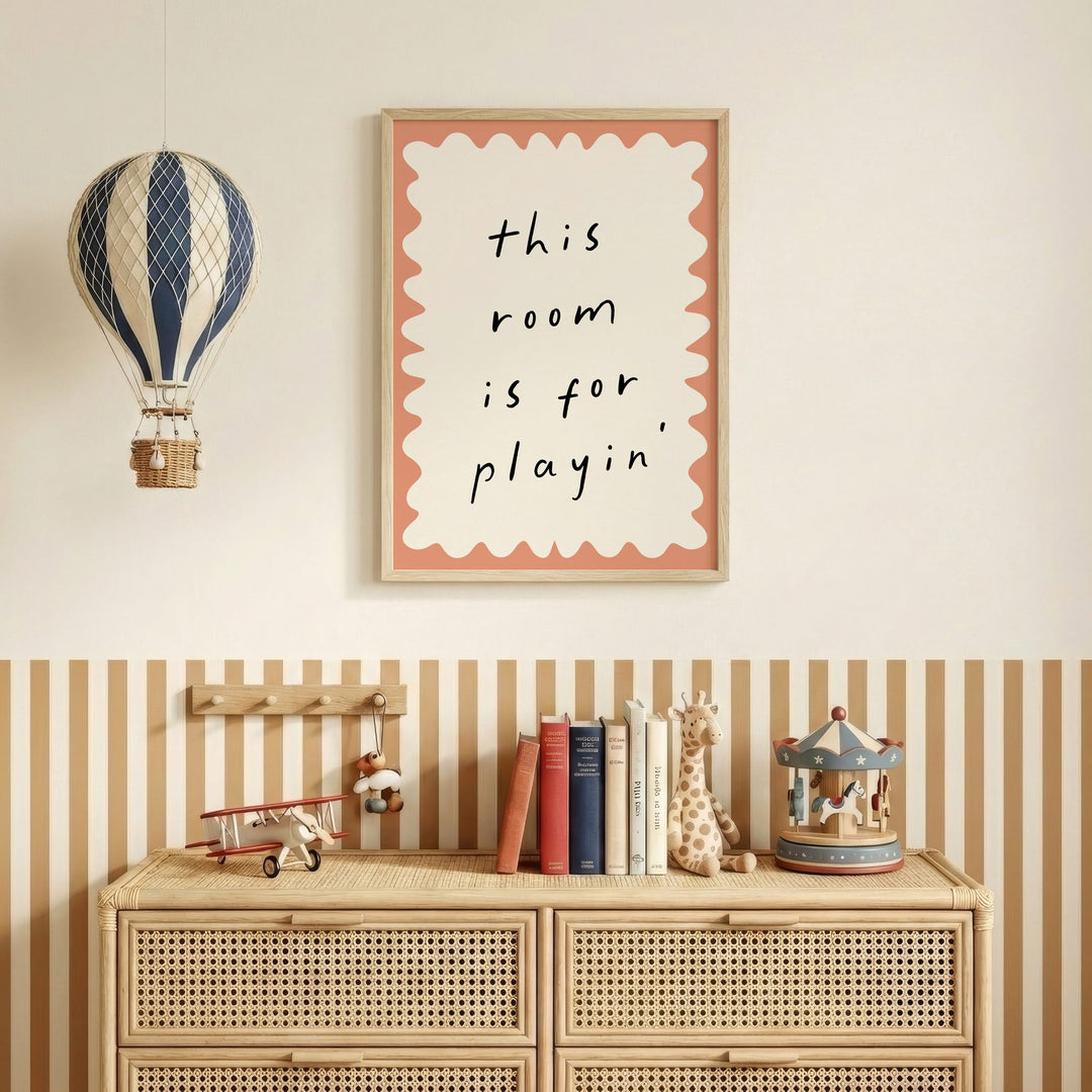 This Room Is for Playin' (Scalloped) Print
