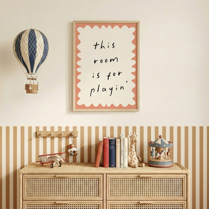 This Room Is for Playin' (Scalloped) Print