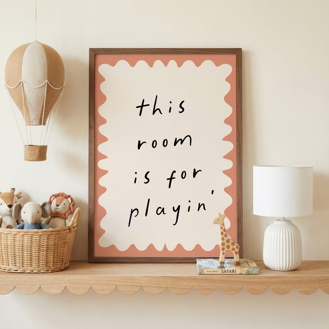 This Room Is for Playin' (Scalloped) Print