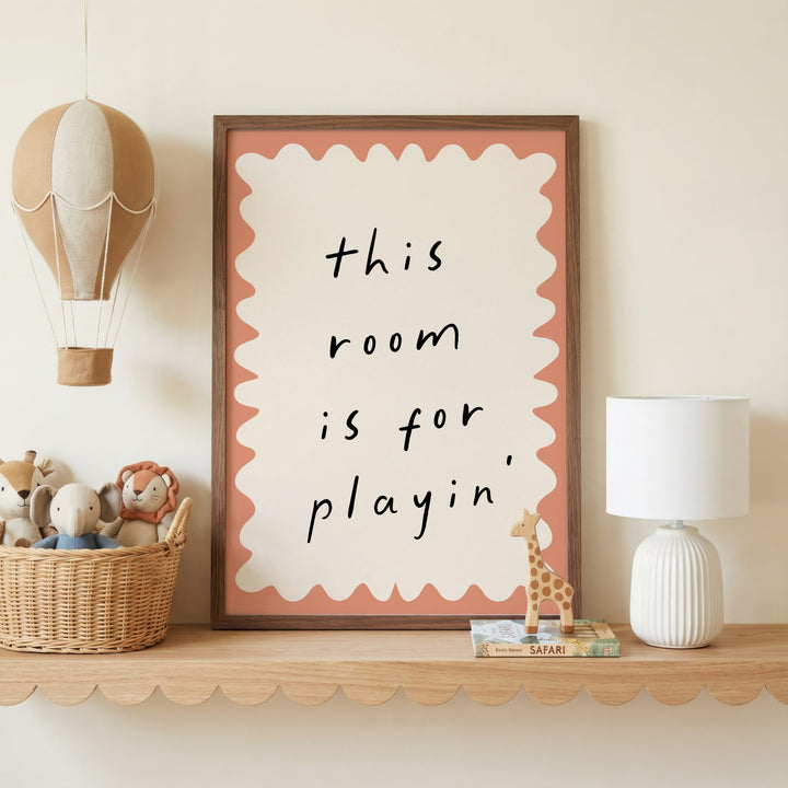This Room Is for Playin' (Scalloped) Print