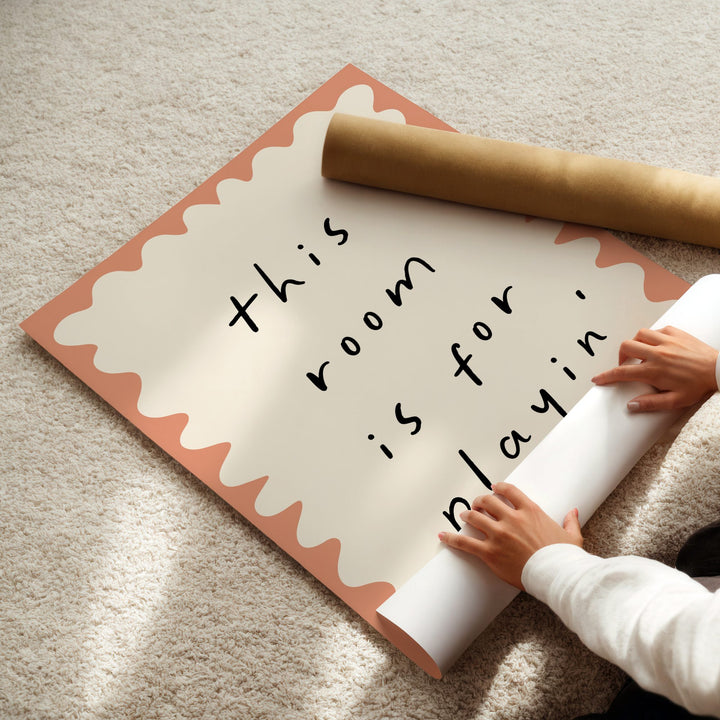 This Room Is for Playin' (Scalloped) Print
