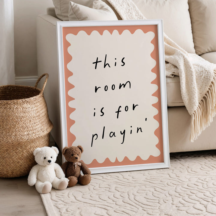 This Room Is for Playin' (Scalloped) Print