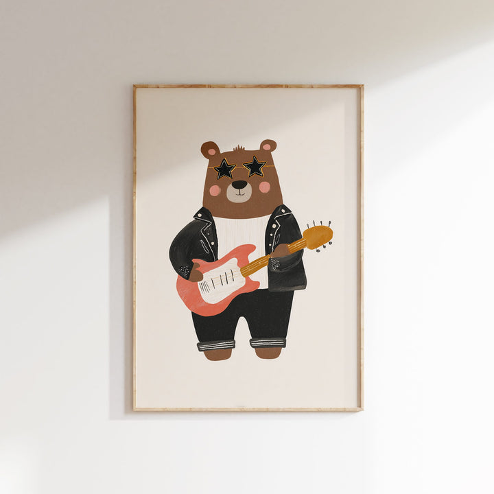Rockstar Bear Print
