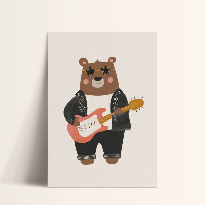 Rockstar Bear Print
