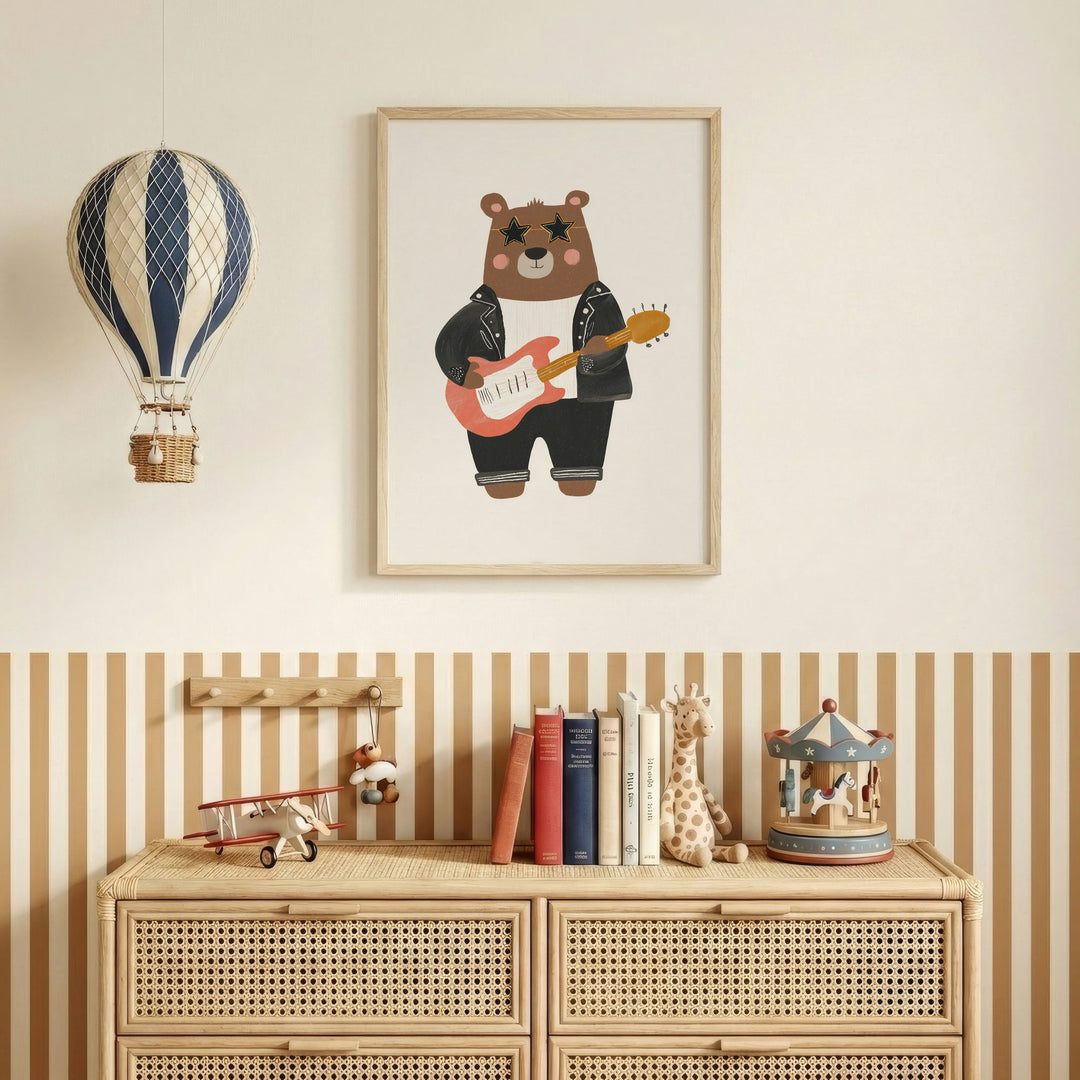 Rockstar Bear Print