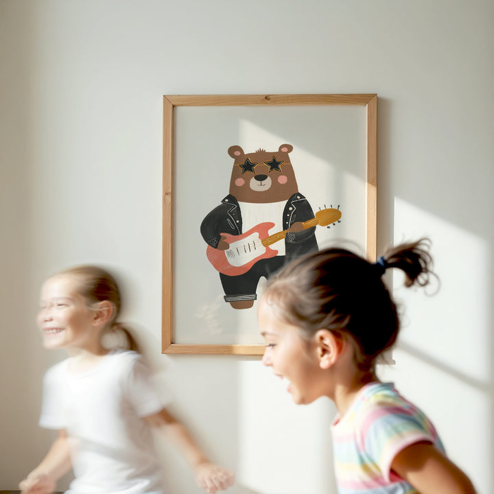 Rockstar Bear Print