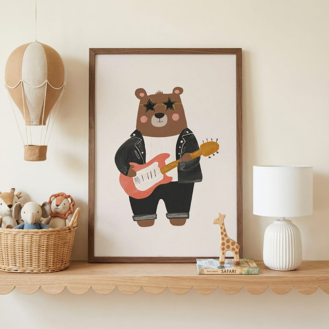 Rockstar Bear Print