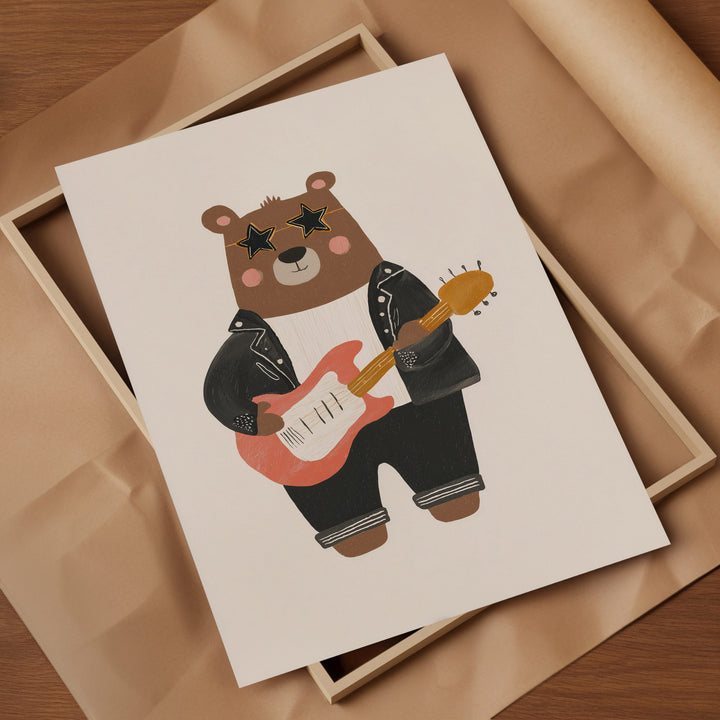 Rockstar Bear Print
