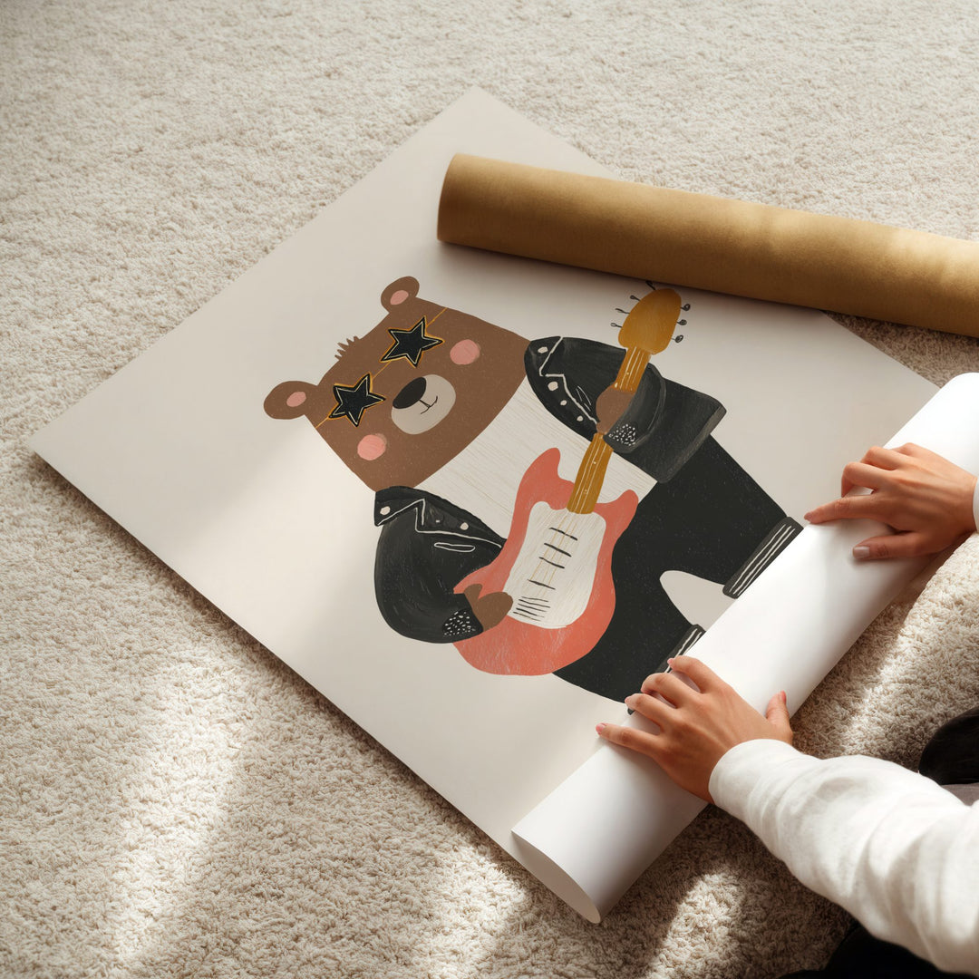 Rockstar Bear Print