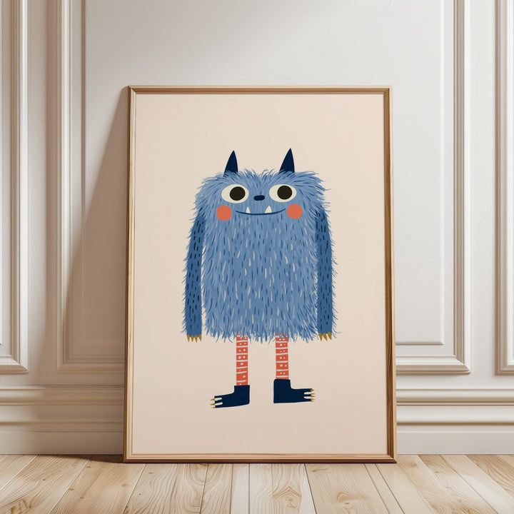 Little Blue Monster Print