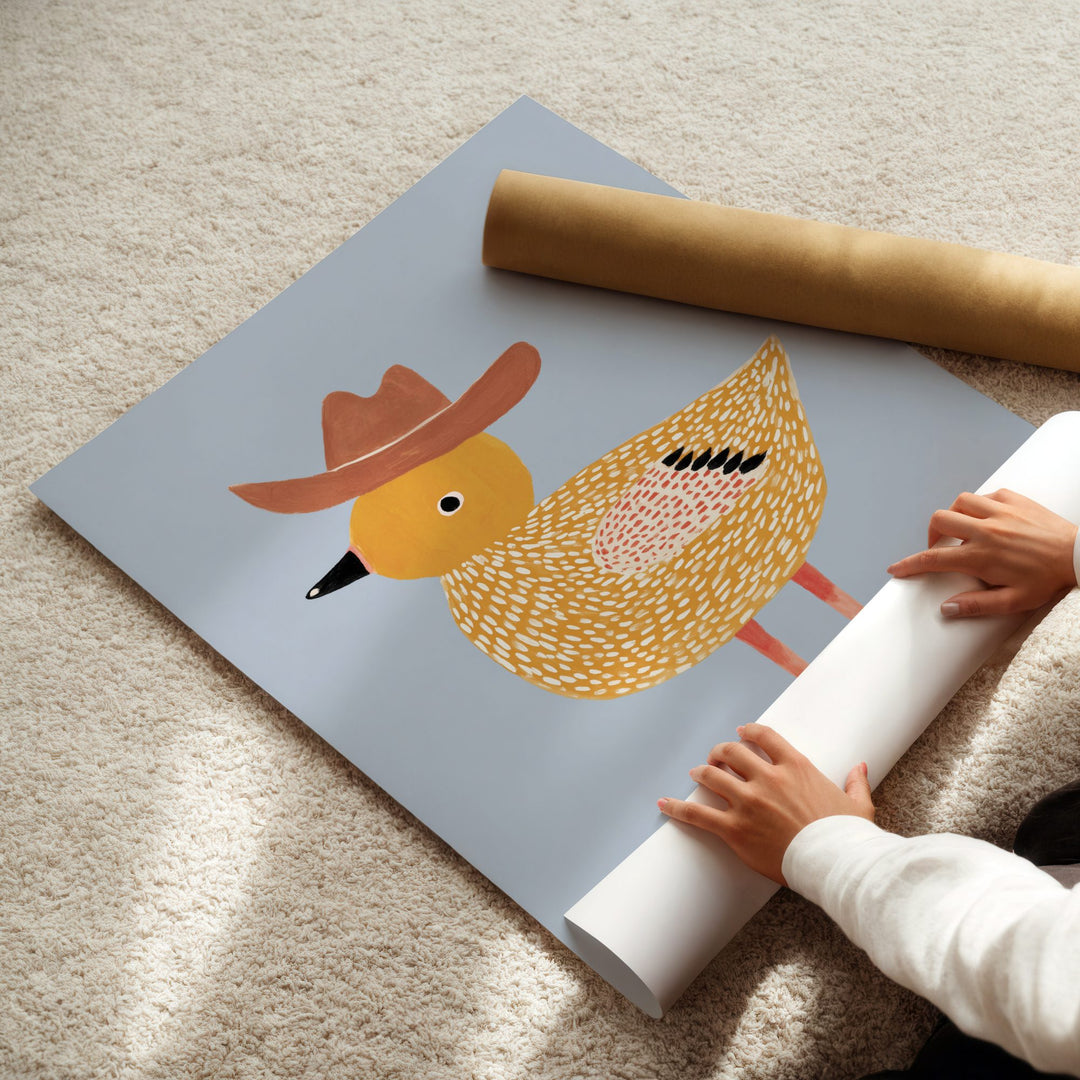 Little Cowboy Duck Print