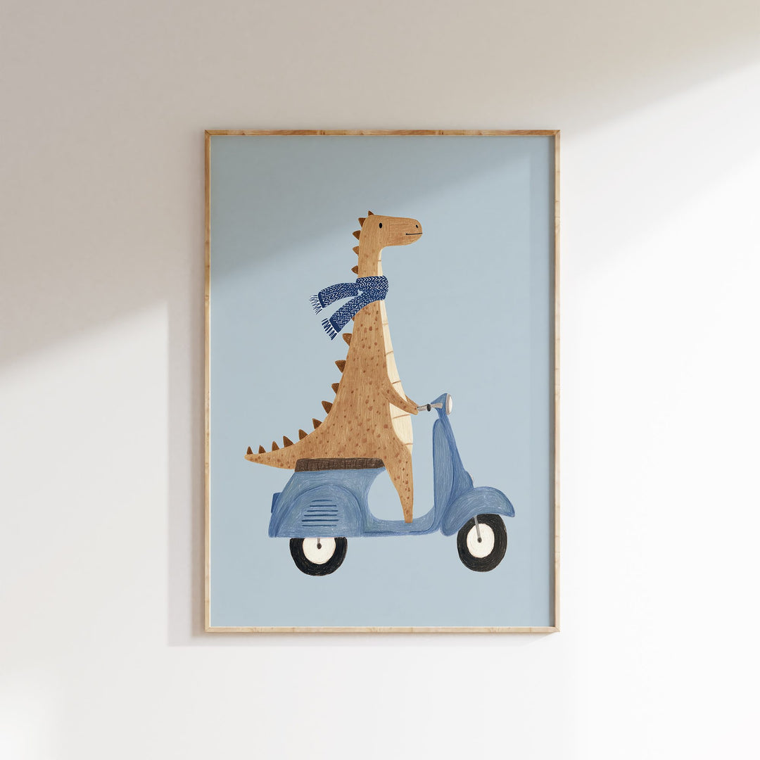 Scooter Dinosaur Print