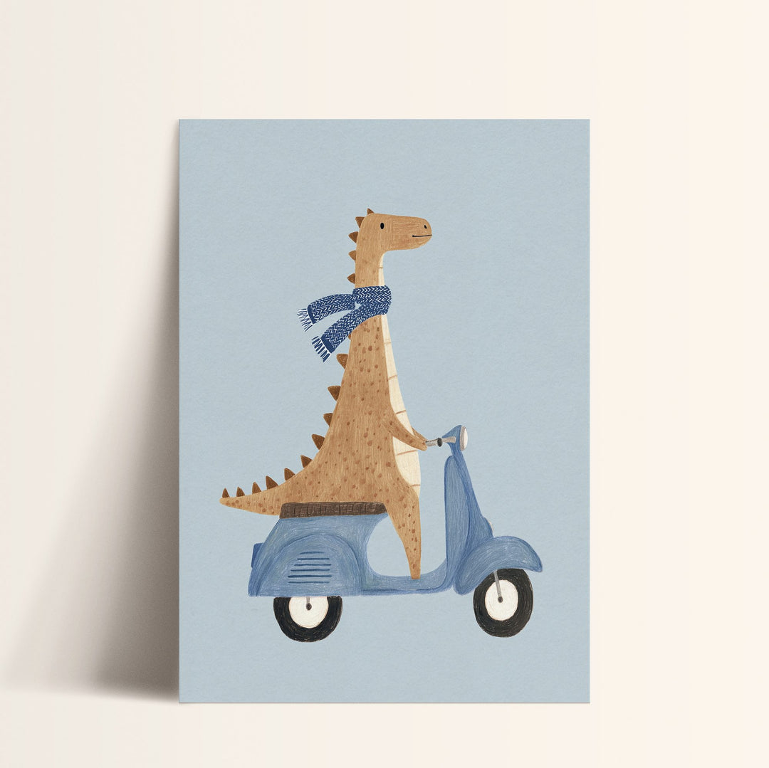 Scooter Dinosaur Print