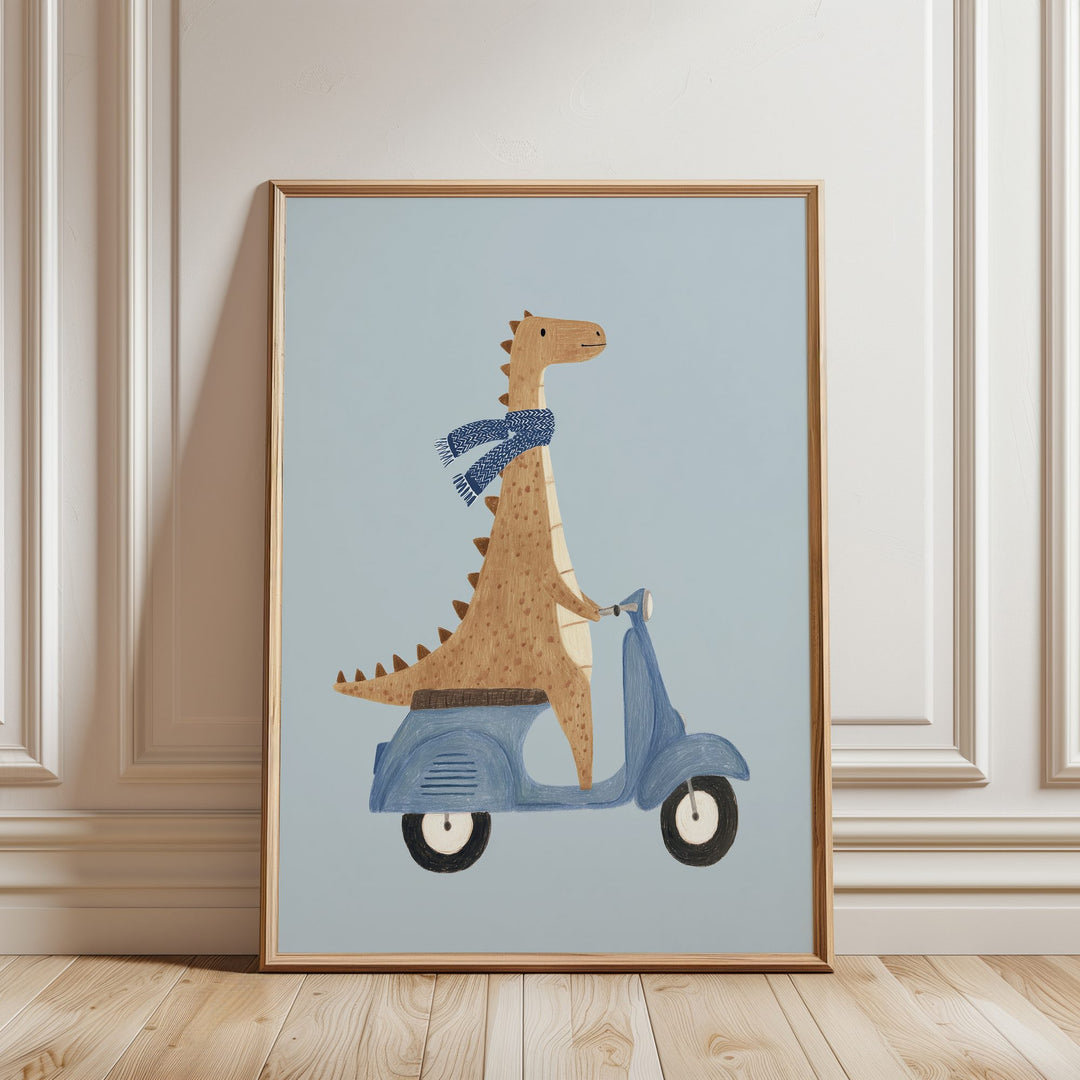 Scooter Dinosaur Print