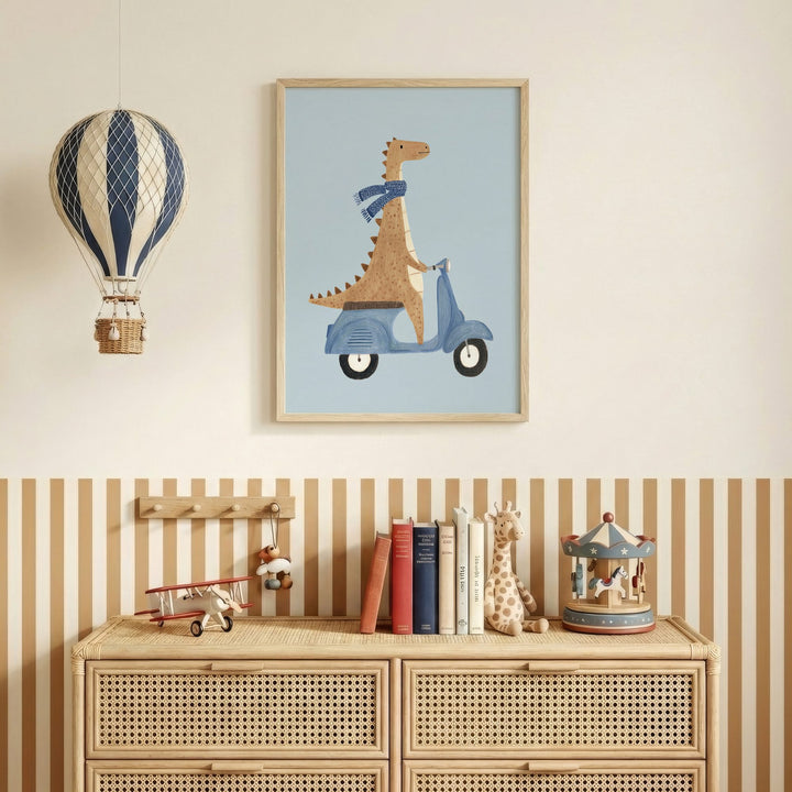 Scooter Dinosaur Print