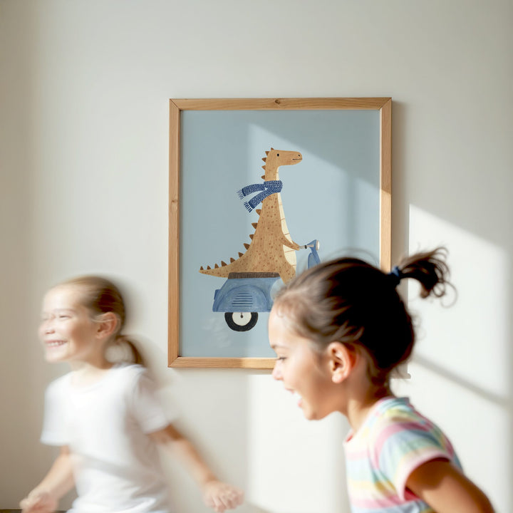 Scooter Dinosaur Print