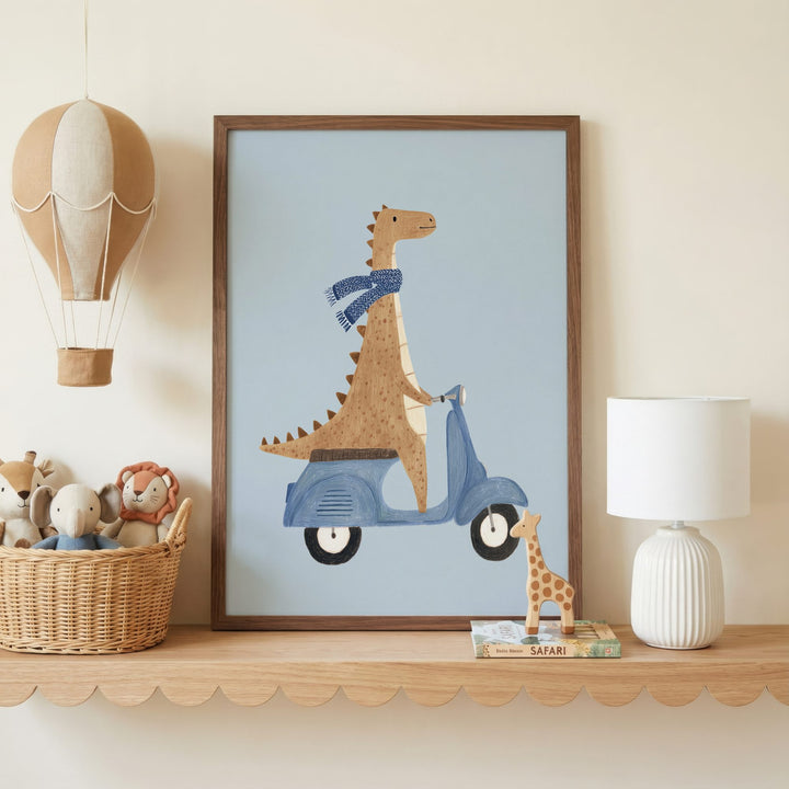 Scooter Dinosaur Print