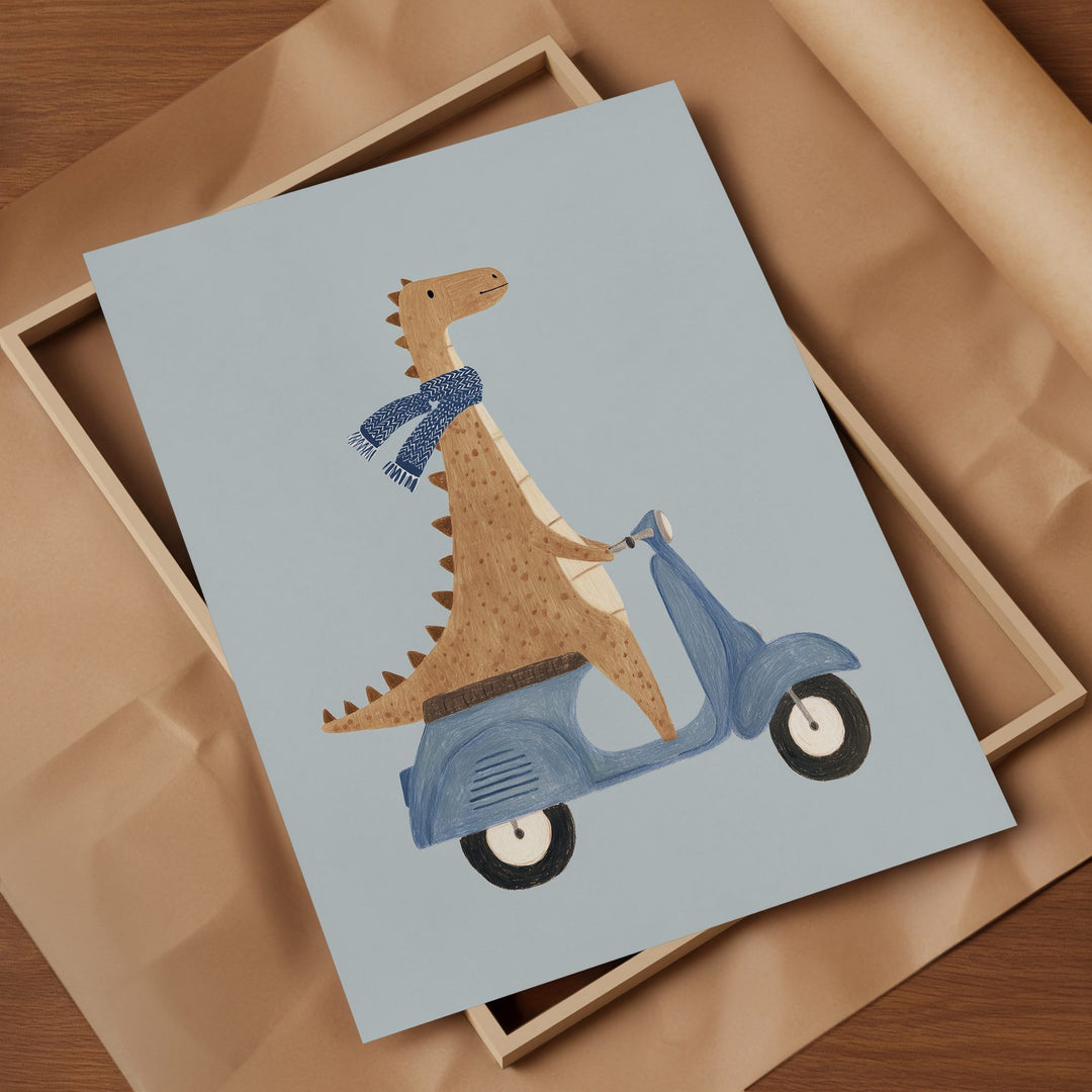 Scooter Dinosaur Print