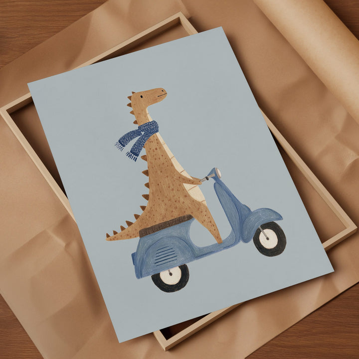 Scooter Dinosaur Print