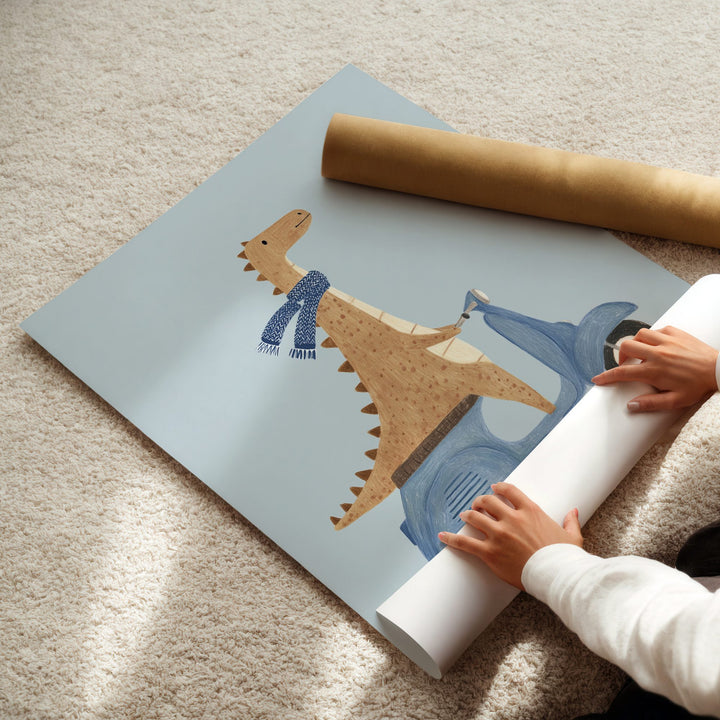 Scooter Dinosaur Print