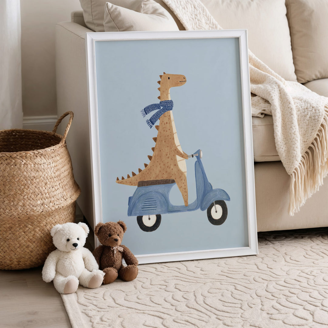 Scooter Dinosaur Print