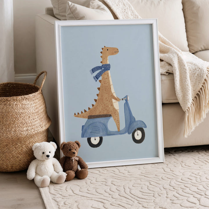 Scooter Dinosaur Print
