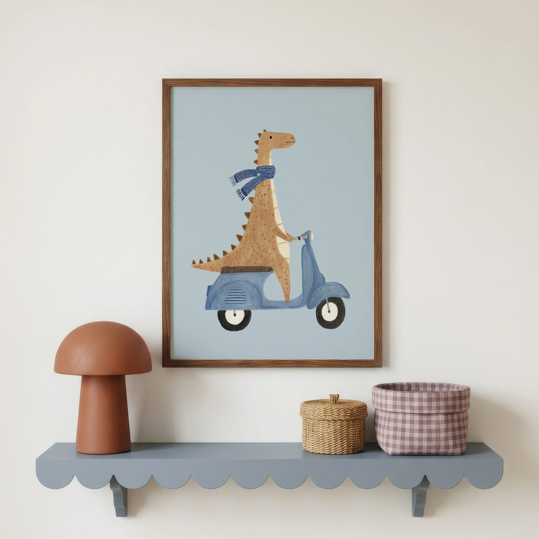 Scooter Dinosaur Print