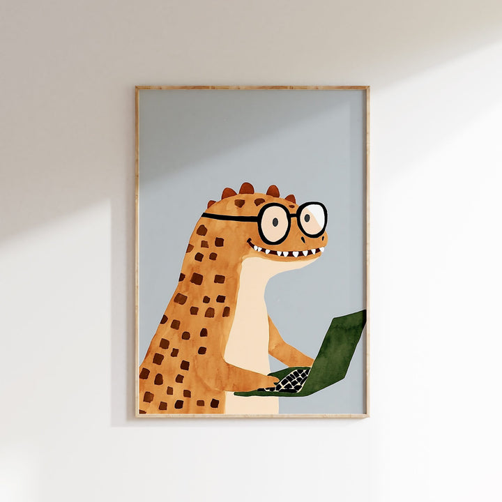 Clever Dinosaur Print