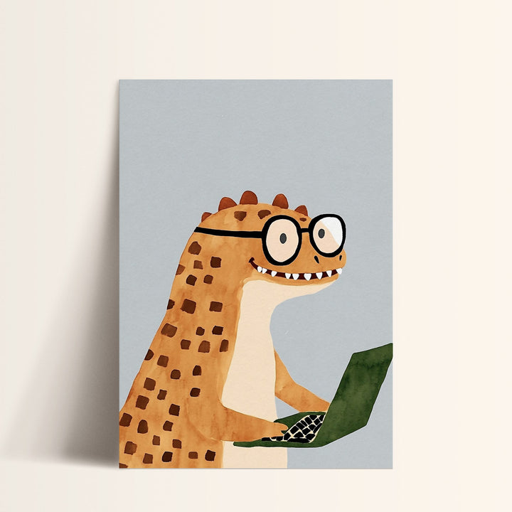 Clever Dinosaur Print