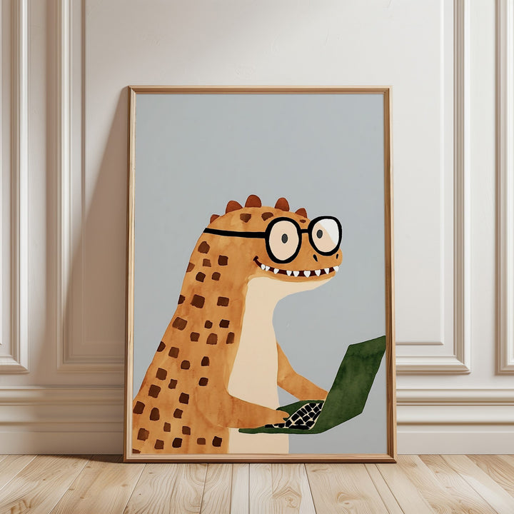 Clever Dinosaur Print
