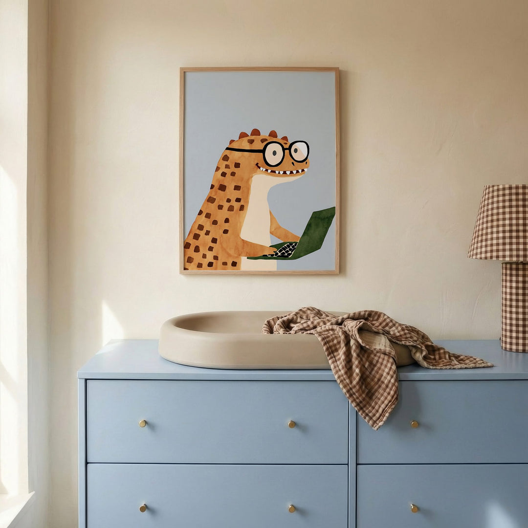Clever Dinosaur Print