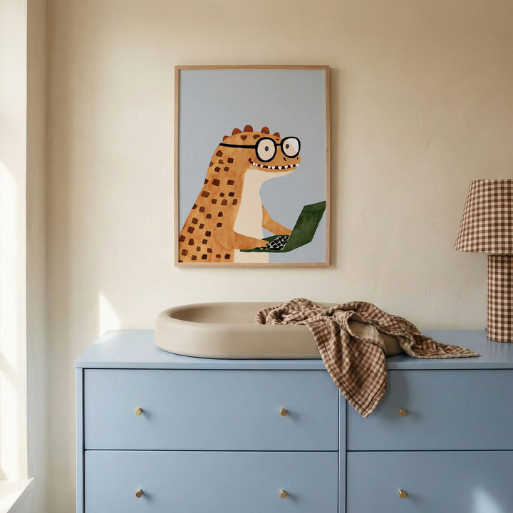 Clever Dinosaur Print