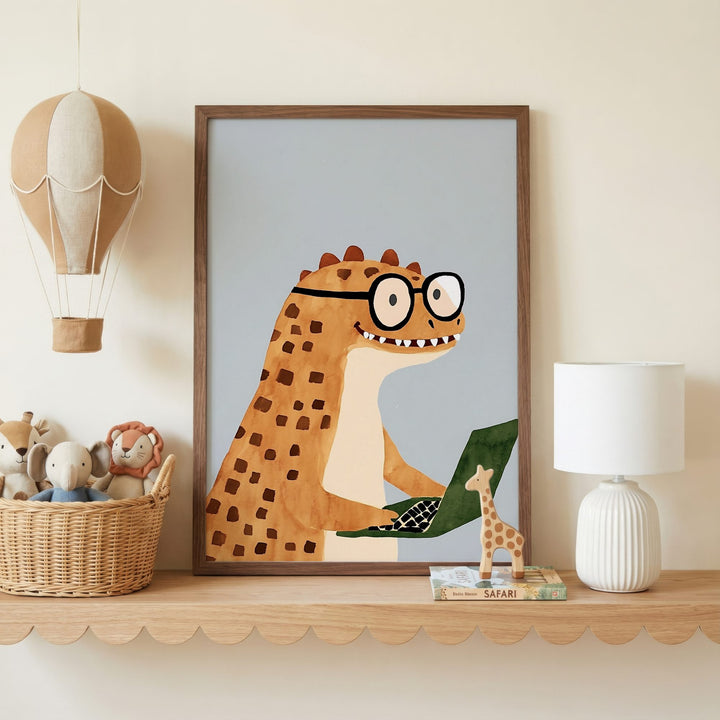 Clever Dinosaur Print