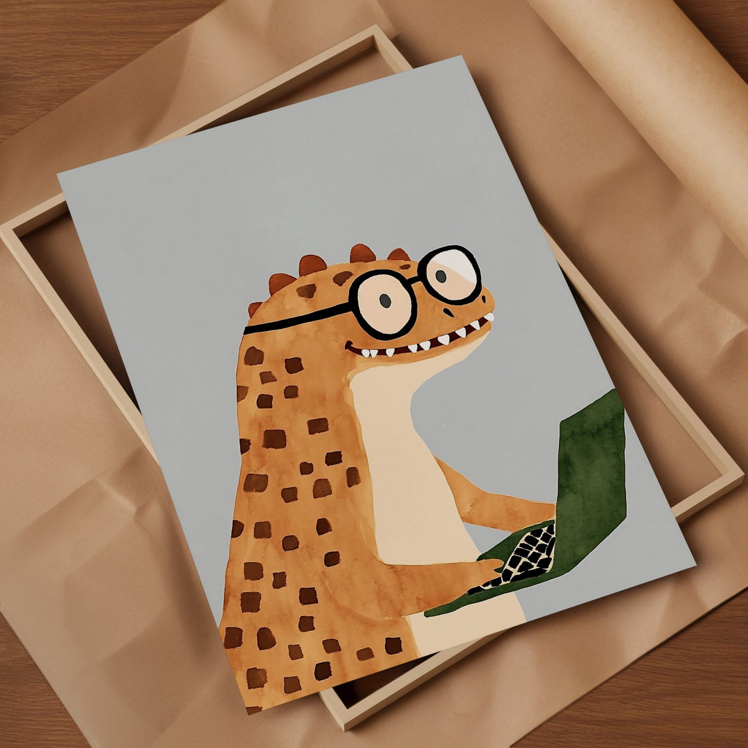 Clever Dinosaur Print