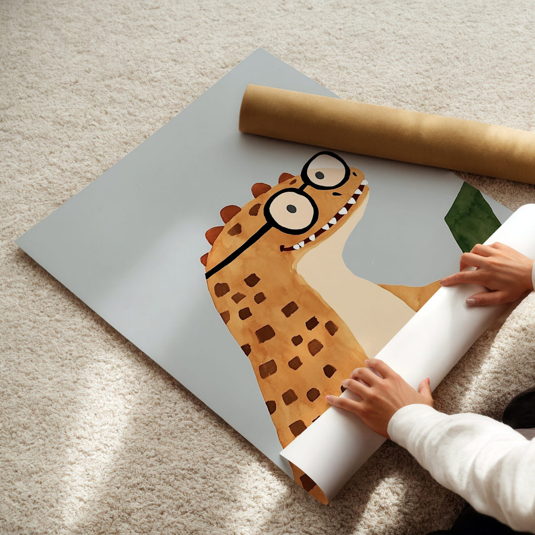 Clever Dinosaur Print