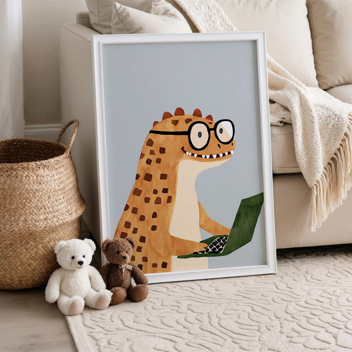 Clever Dinosaur Print