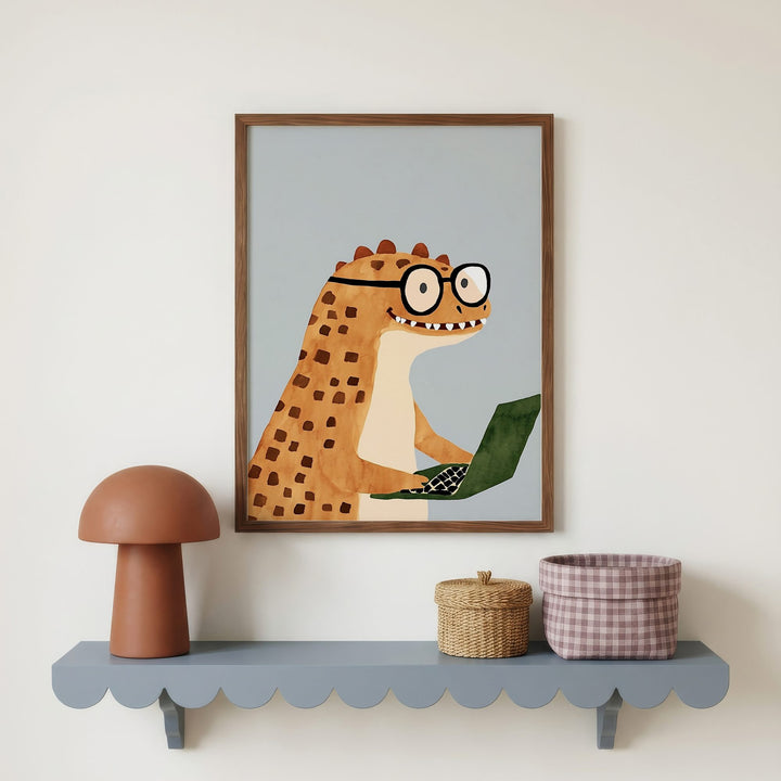 Clever Dinosaur Print