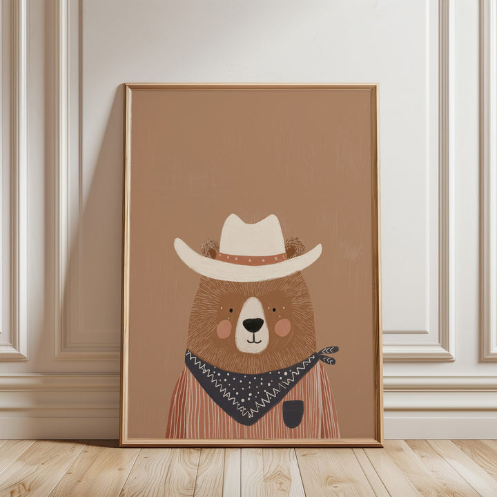 Cowboy Bear Print