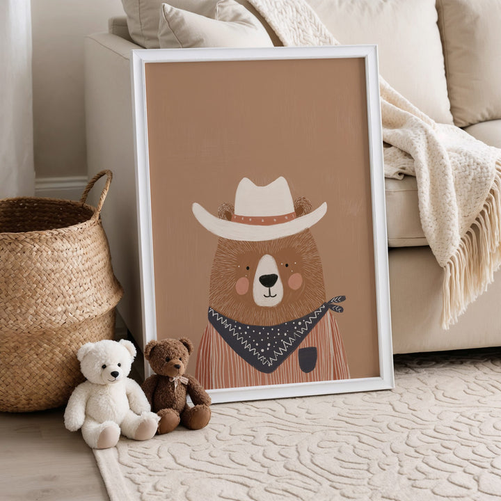 Cowboy Bear Print