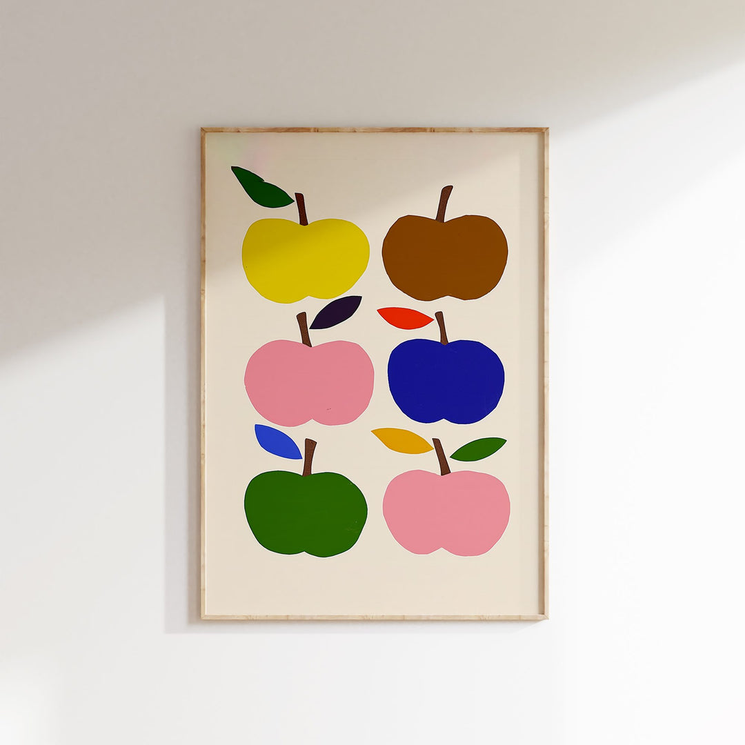Rainbow Apples Print